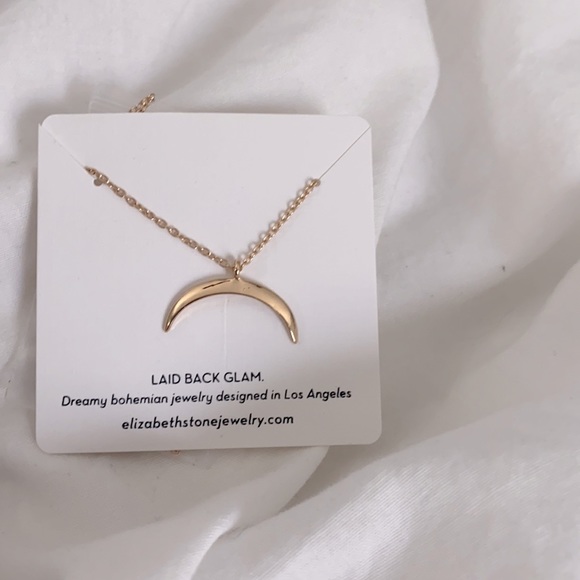 Elizabeth Stone Gold Crescent Moon 